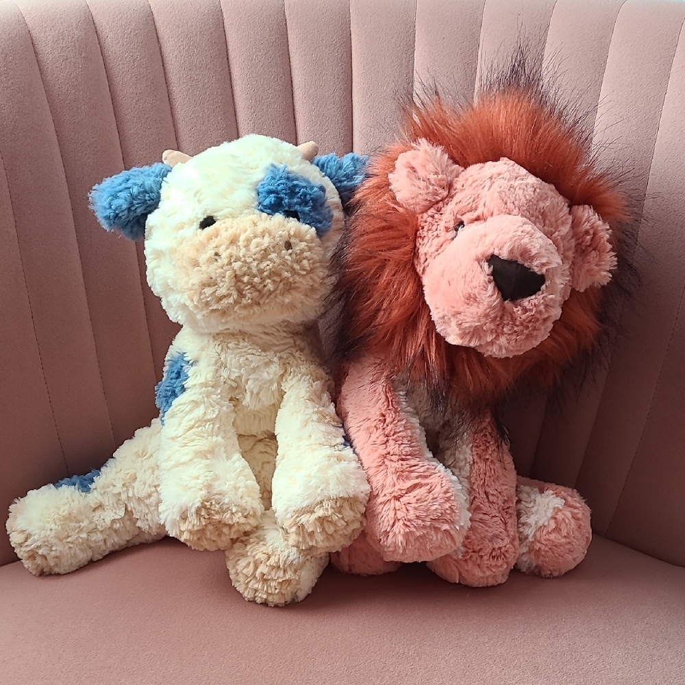 GUND Cozys Cow & Cozys Lion